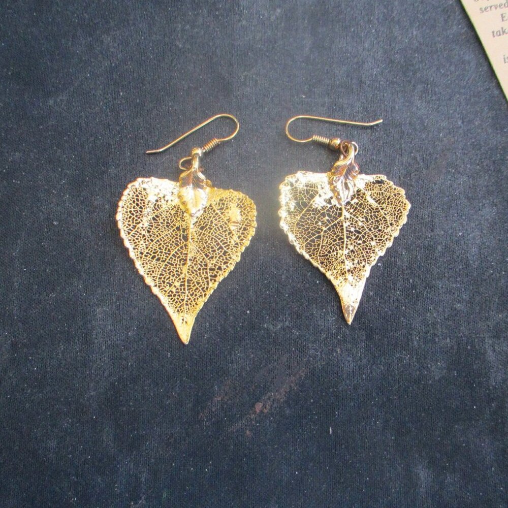 Vintage Earrings Nature's Jewelry Preserved in 24K Gold